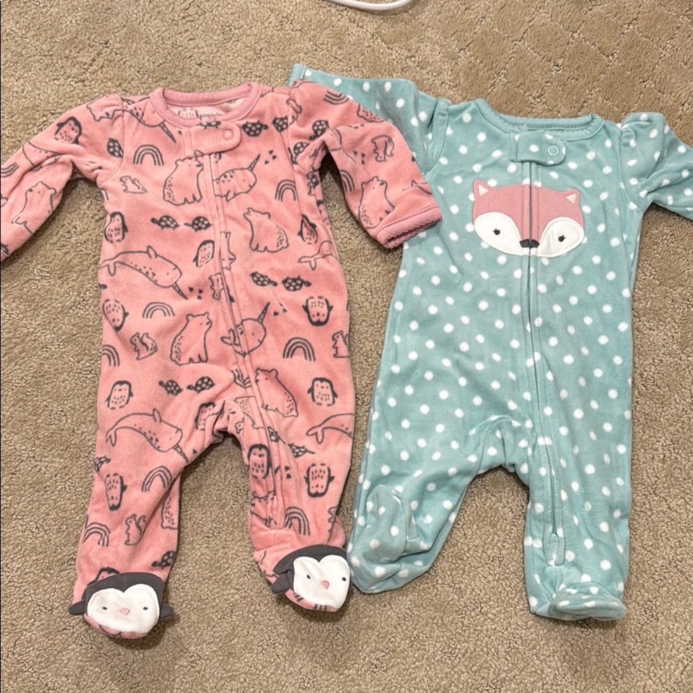 Pink and Teal Kids One Piece Set